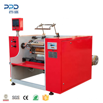 High Speed Automatic Gluing 3 Shaft Aluminium Foil Rewinder Machine